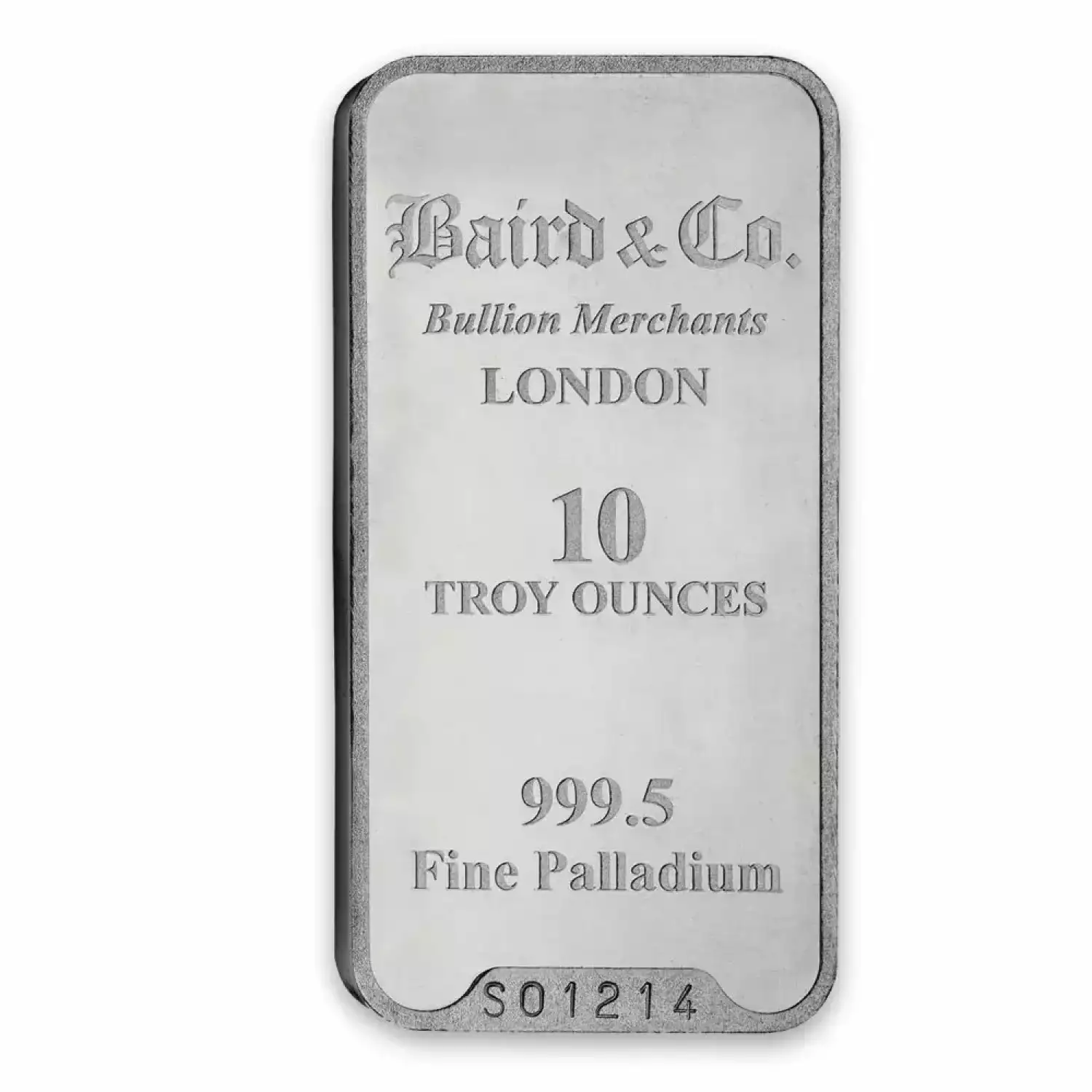10 oz Baird & Co Palladium Minted Bar (2)