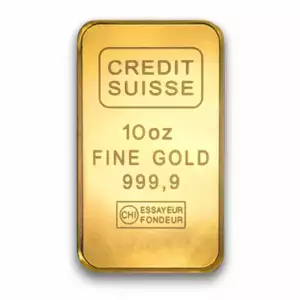 10 oz Credit Suisse Gold Bullion Bar (2)