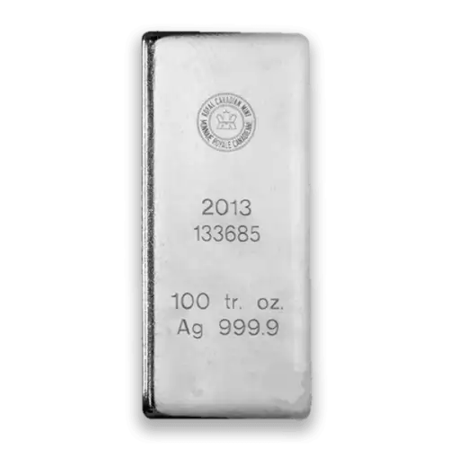 100oz Royal Canadian Mint (RCM) Silver Bar
