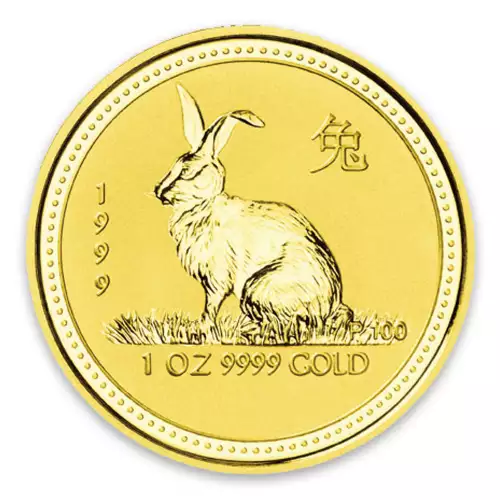 1999 1 oz  Australian Perth Mint Gold Lunar: Year of the Rabbit (2)