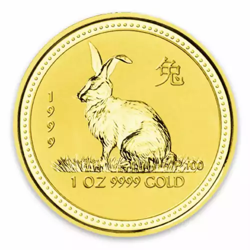1999 1/20 oz  Australian Perth Mint Gold Lunar: Year of the Rabbit (2)