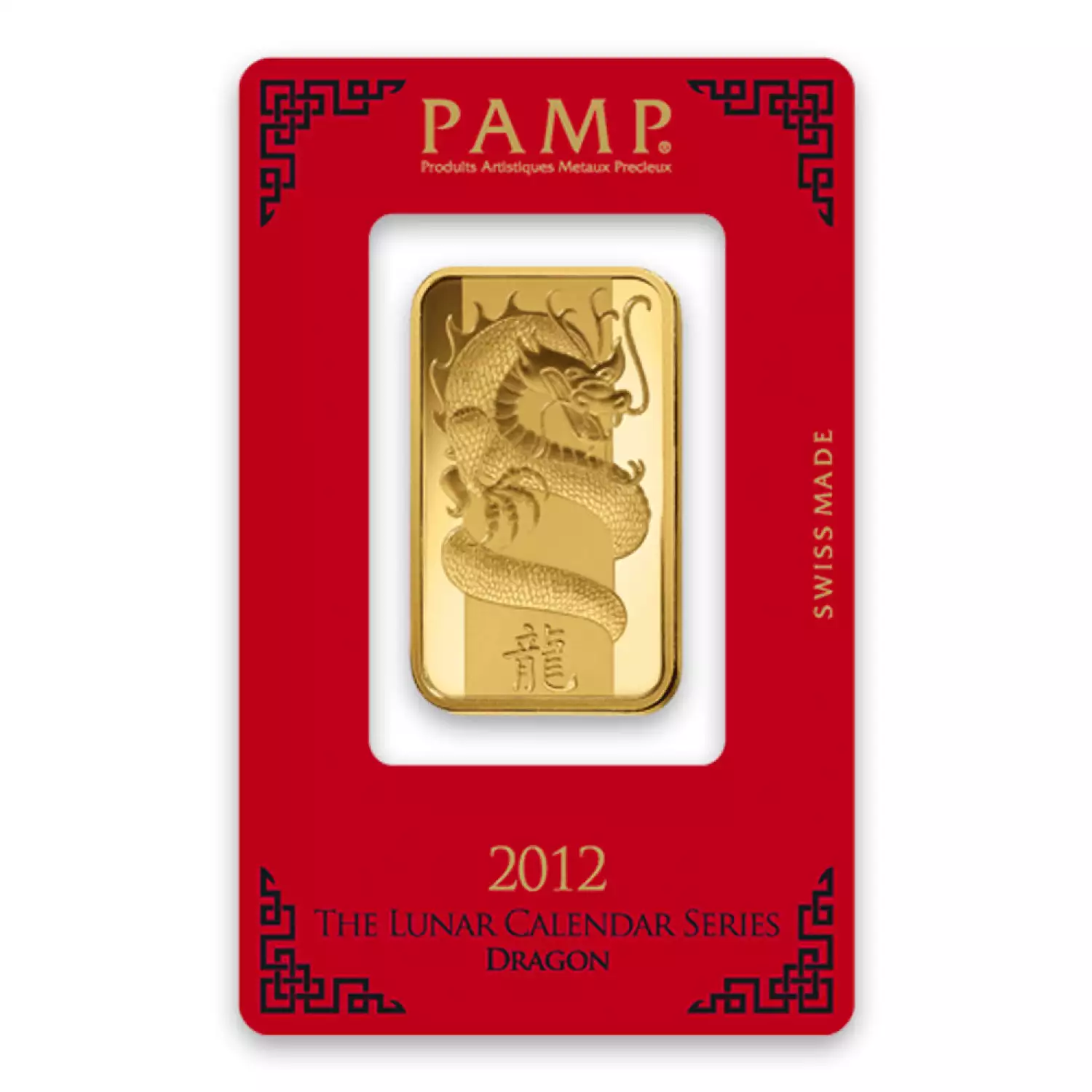 1oz PAMP Gold Bar - Lunar Dragon (2)