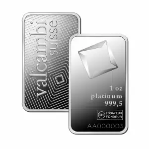 1oz Valcambi Minted Platinum Bar