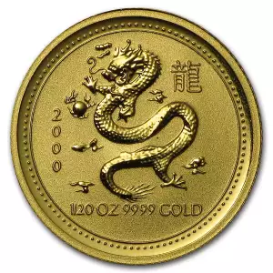 2000 1/20 oz  Australian Perth Mint Gold Lunar: Year of the Dragon (2)