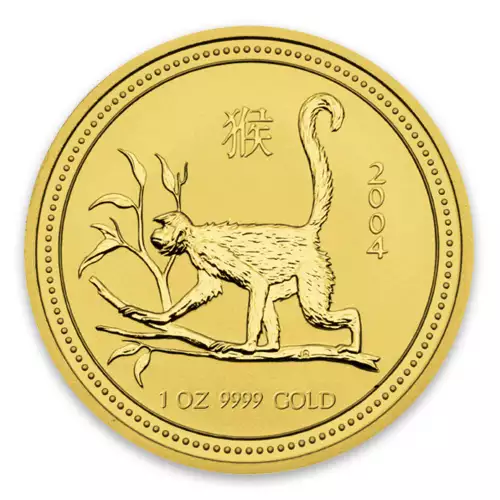 2004 1 oz Australian Perth Mint Gold Lunar: Year of the Monkey (2)