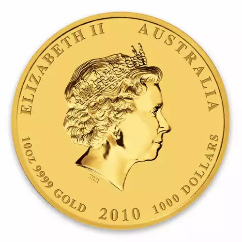 2010 10 oz Australian Perth Mint Gold Lunar II: Year of the Tiger (2)
