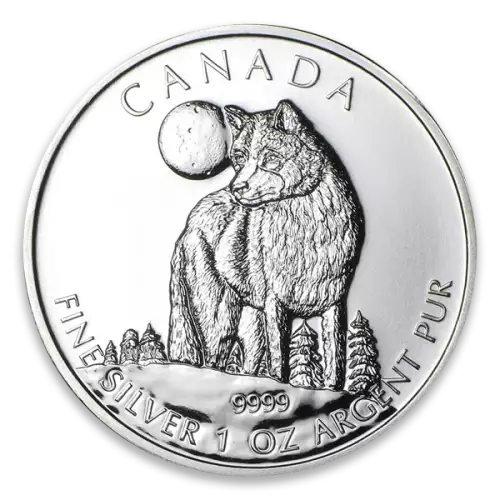 2011 1 oz Canadian Silver Wildlife Series - Wolf (2)
