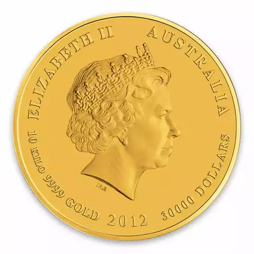 2012 10 kg Australian Perth Mint Gold Lunar II: Year of the Dragon (2)