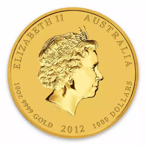 2012 10 oz Australian Perth Mint Gold Lunar II: Year of the Dragon (2)