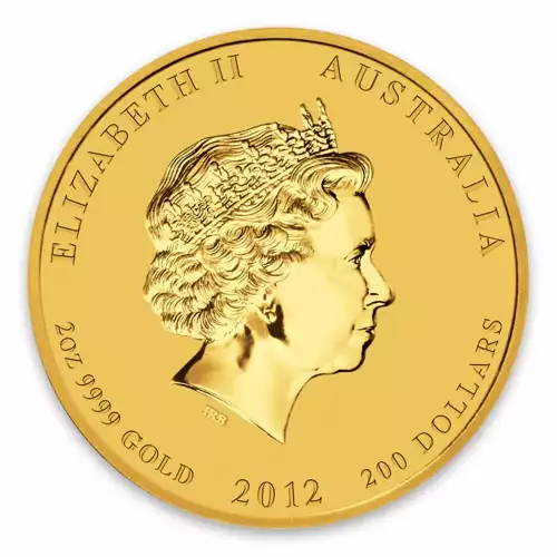 2012 2 oz Australian Perth Mint Gold Lunar II: Year of the Dragon (2)