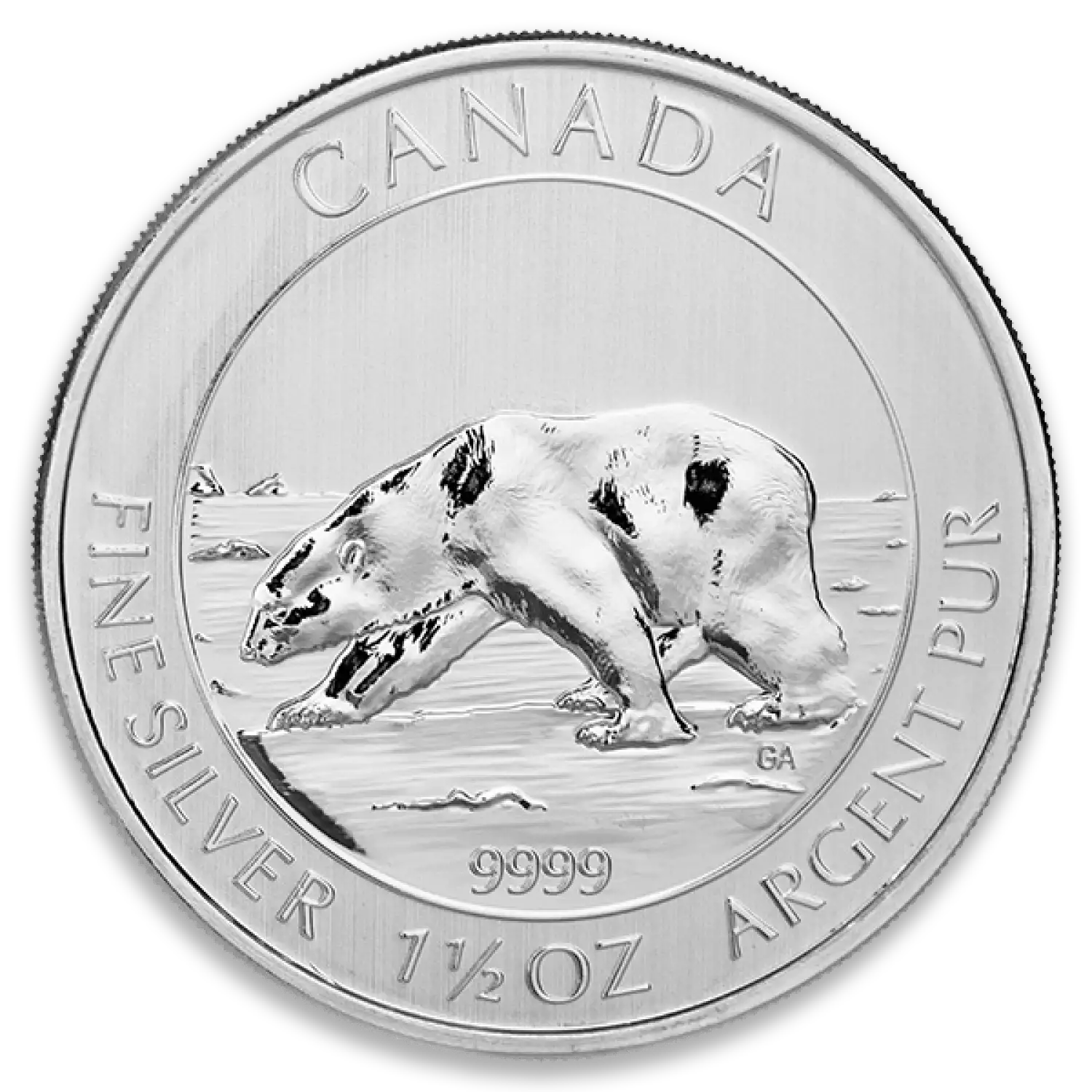 2013 1.5 oz Canadian Silver Wildlife Series - Polar Bear (2)