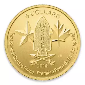 2014 1/10 oz Canadian Devil's Brigade Gold Coin (2)