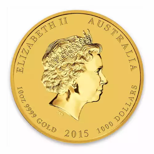 2015 10 oz Australian Perth Mint Gold Lunar II: Year of the Goat (2)