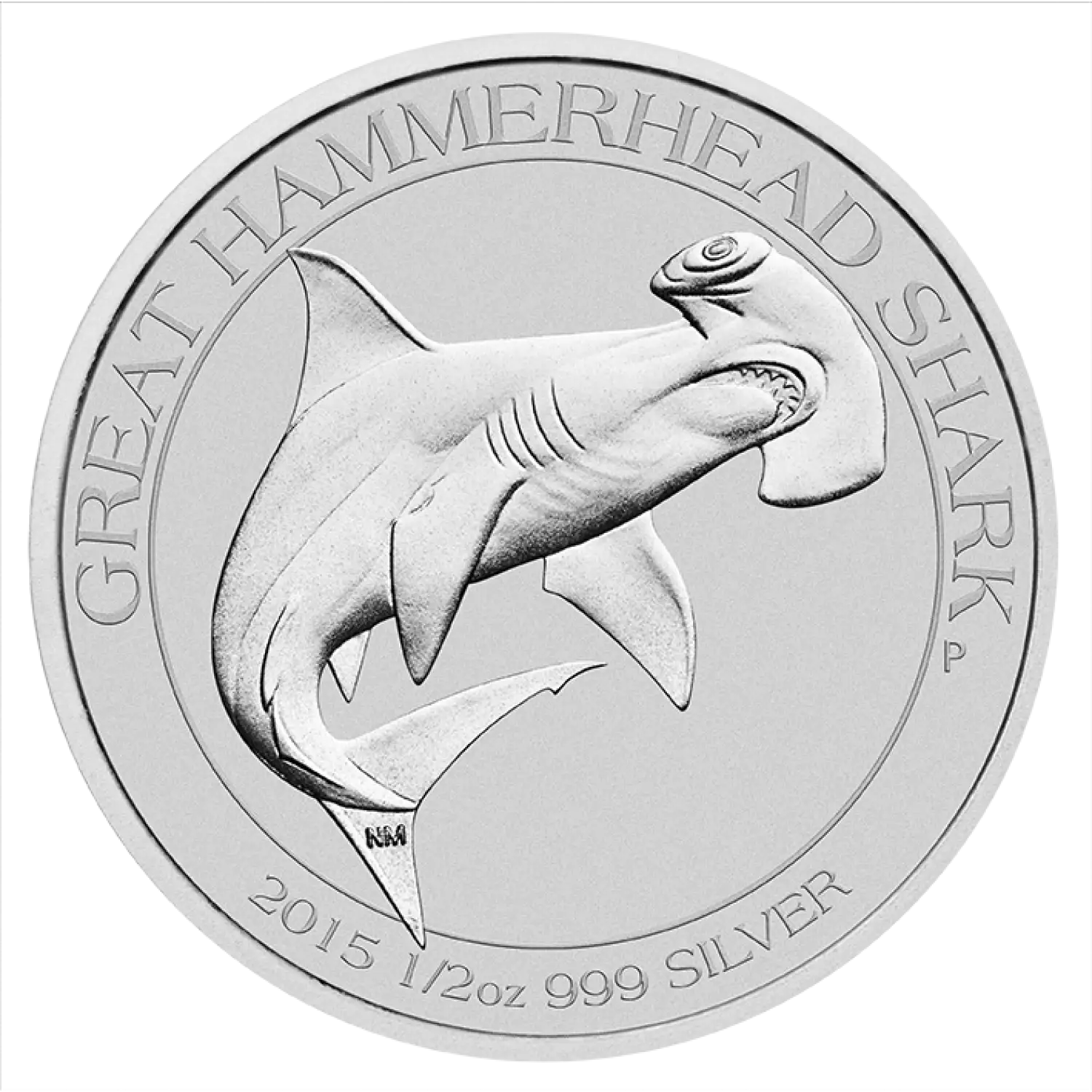 2015 1/2 oz Perth Mint Silver Hammerhead Shark (2)