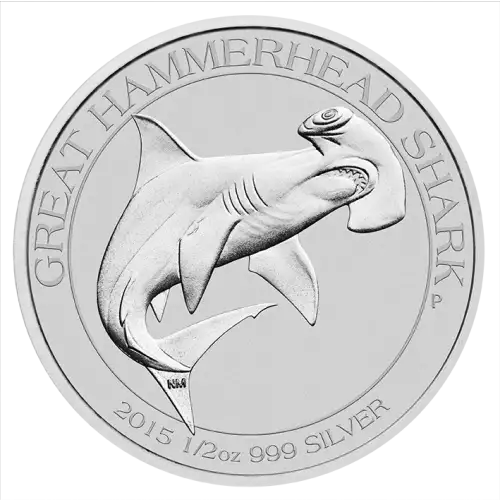 2015 1/2 oz Perth Mint Silver Hammerhead Shark (2)