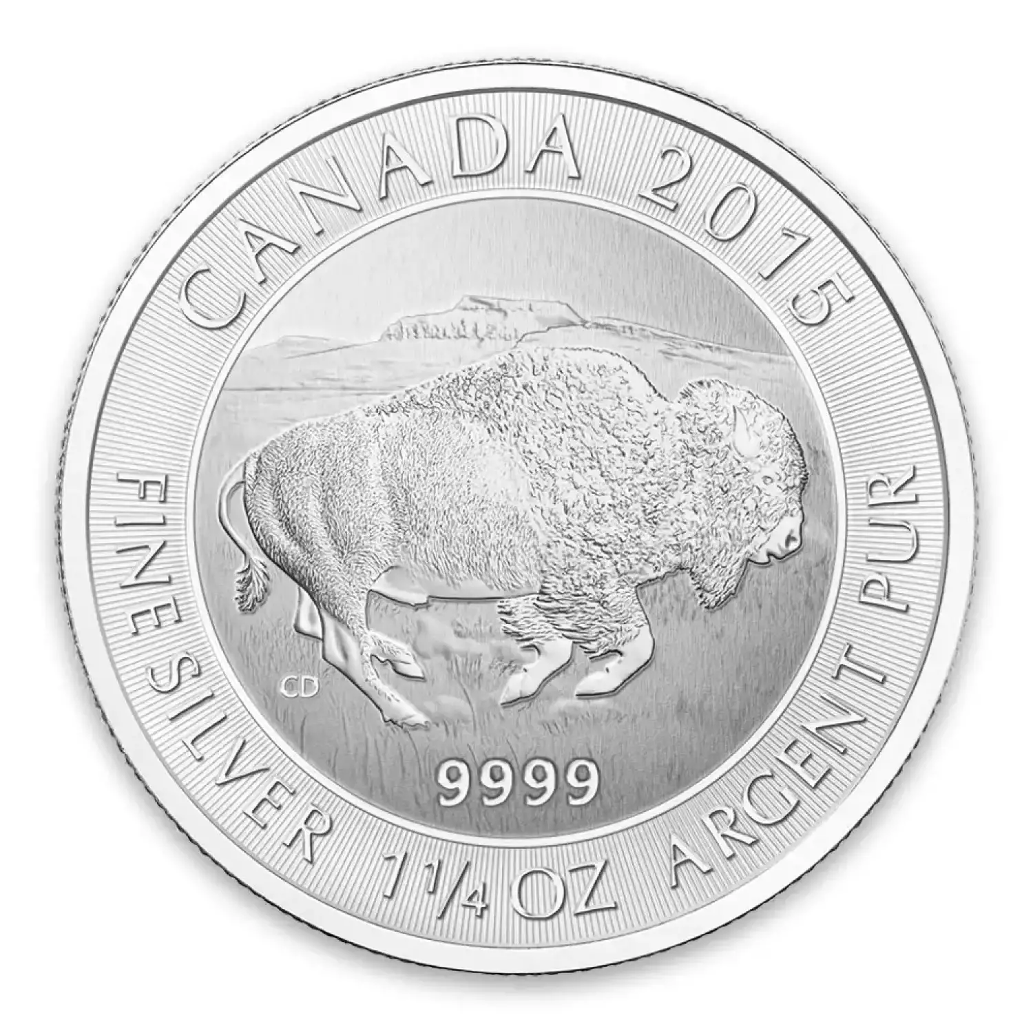2015 1.25 oz Canadian Silver Bison