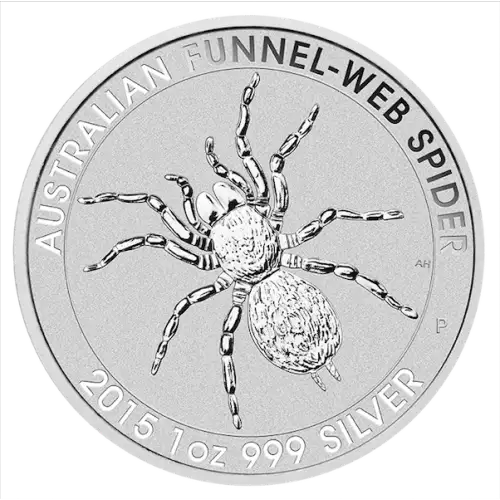 2015 1oz Perth Mint Silver Funnel Web Spider