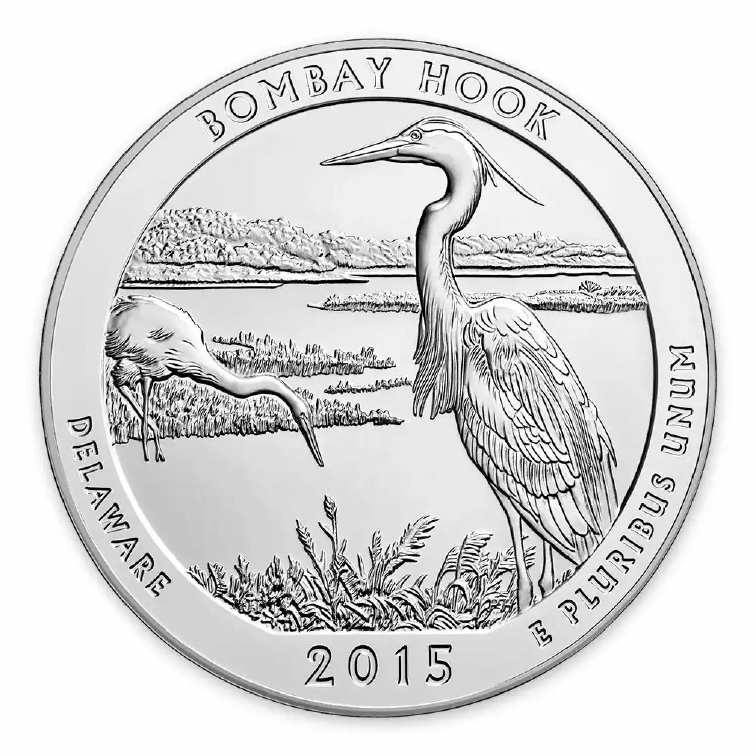 2015 5 oz Silver America the Beautiful Bombay Hook National Wildlife Refuge (2)