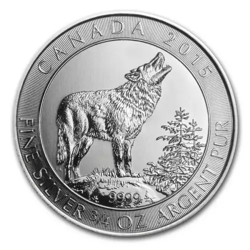 2015 Canada 3/4 oz Silver Grey Wolf BU (2)