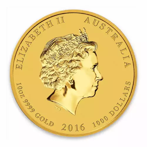 2016 10 oz Australian Perth Mint Gold Lunar II: Year of the Monkey (2)