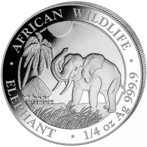 2017 1/4 oz Somalia Silver Elephant Coin (BU) (1)