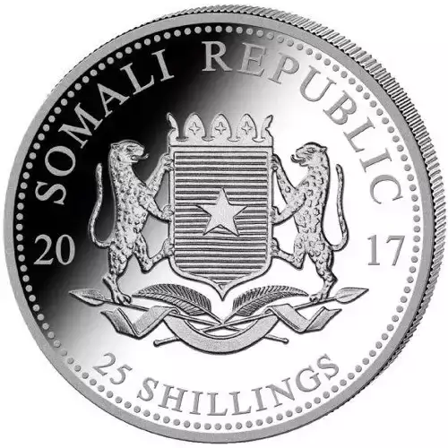 2017 1/4 oz Somalia Silver Elephant Coin (BU) (2)