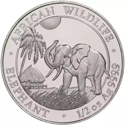 2017 1/2 oz Somalia Silver Elephant Coin (BU)