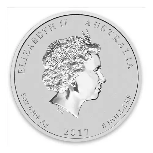 2017 5 oz Australian Perth Mint Silver Lunar II: Year of the Rooster (2)