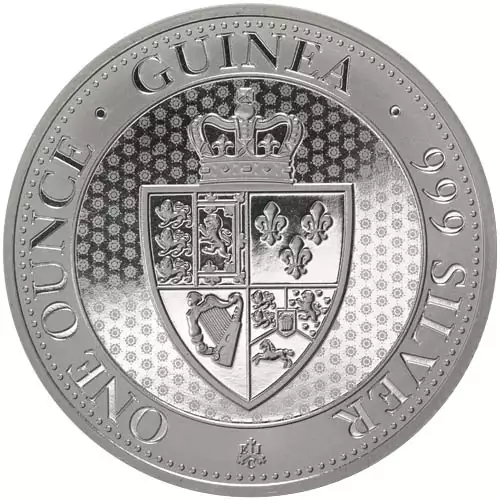 2019 1 oz Saint Helena Silver Spade Guinea Shield Coin
