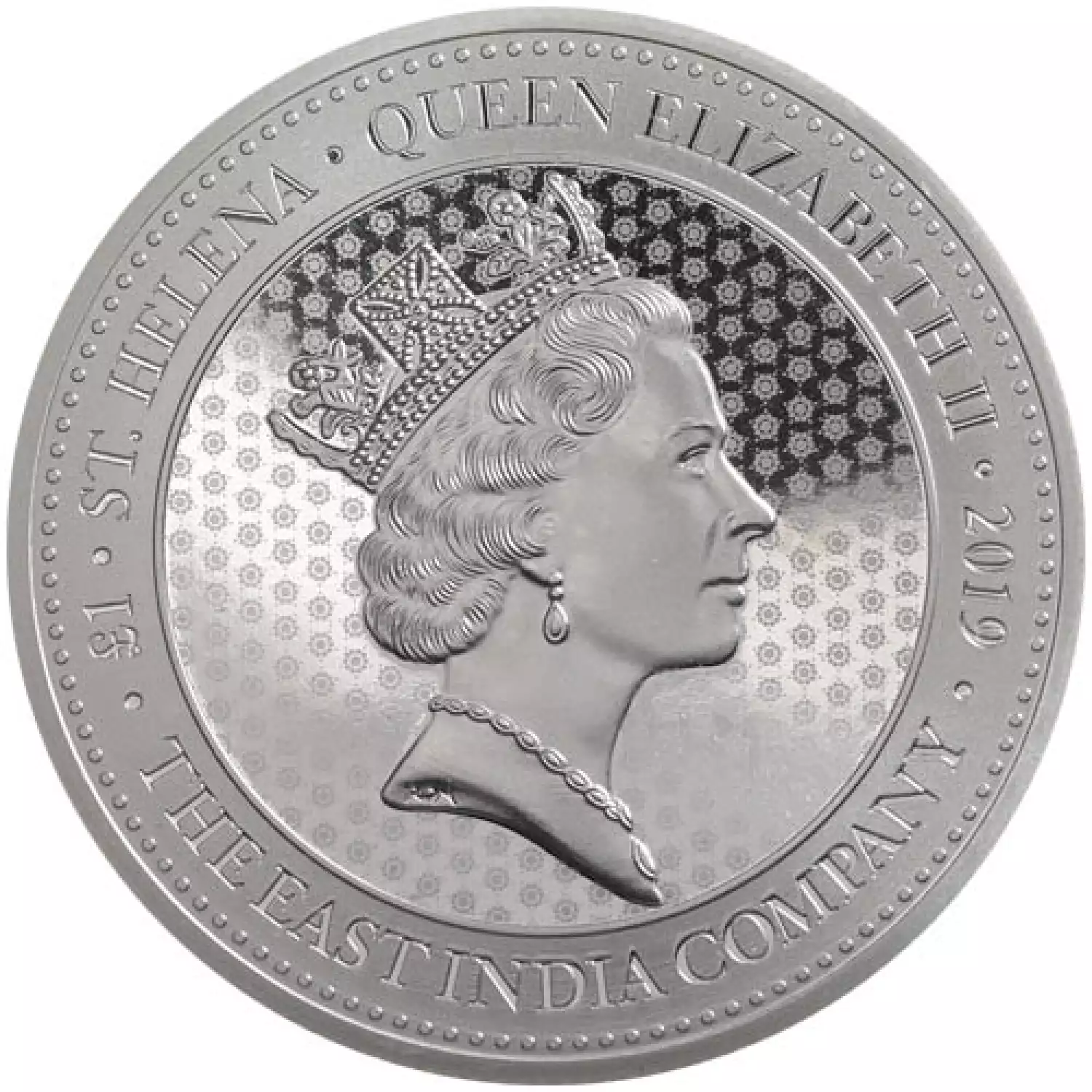 2019 1 oz Saint Helena Silver Spade Guinea Shield Coin (2)