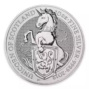 2019 10oz Britain Silver Queen's Beast : The Unicorn of Scotland (2)