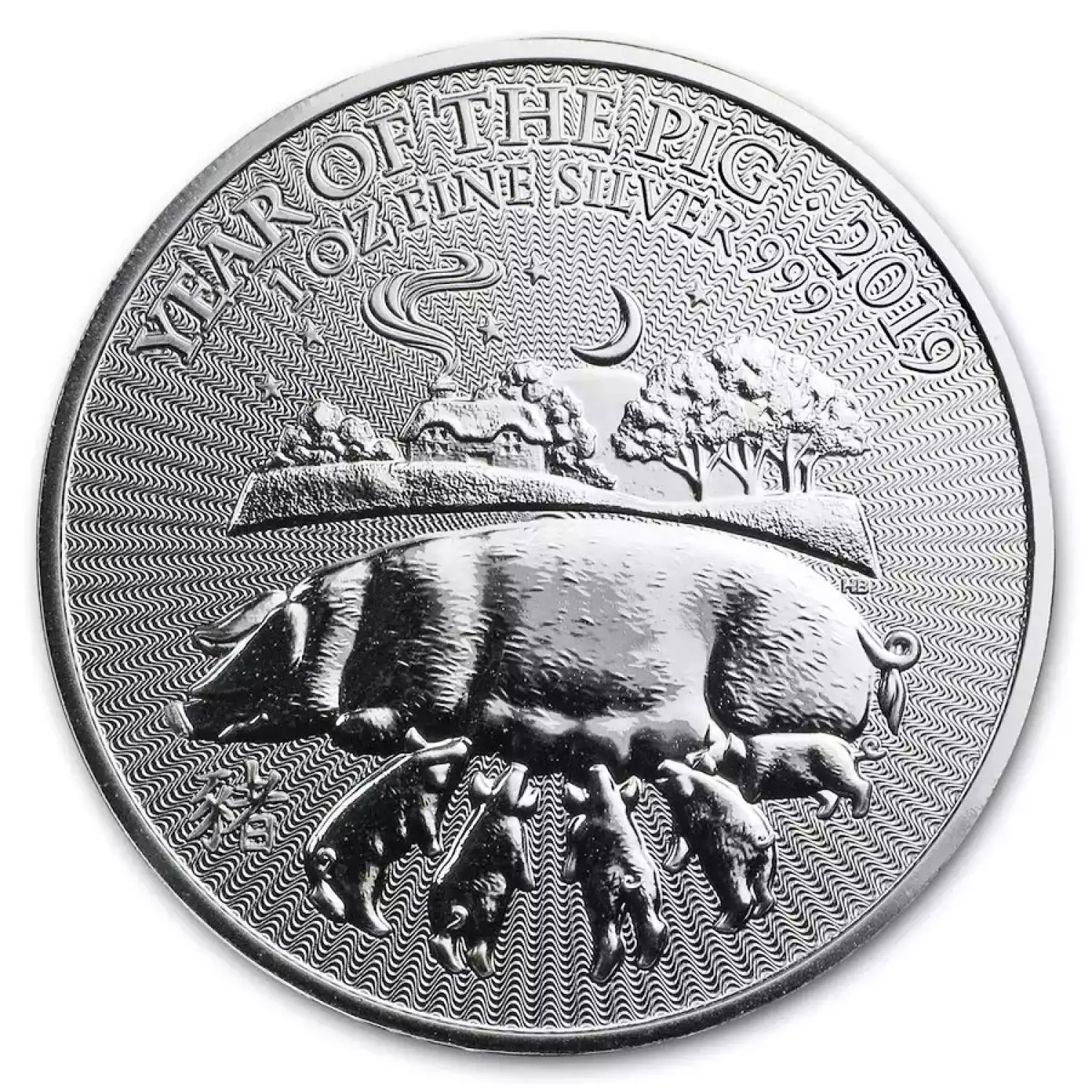 2019 UK year of the pig 2 Pounds silver coin (1)