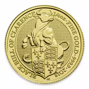 2020 1/4oz Gold Britain Queen's Beasts: The White Lion of Mortimer (2)