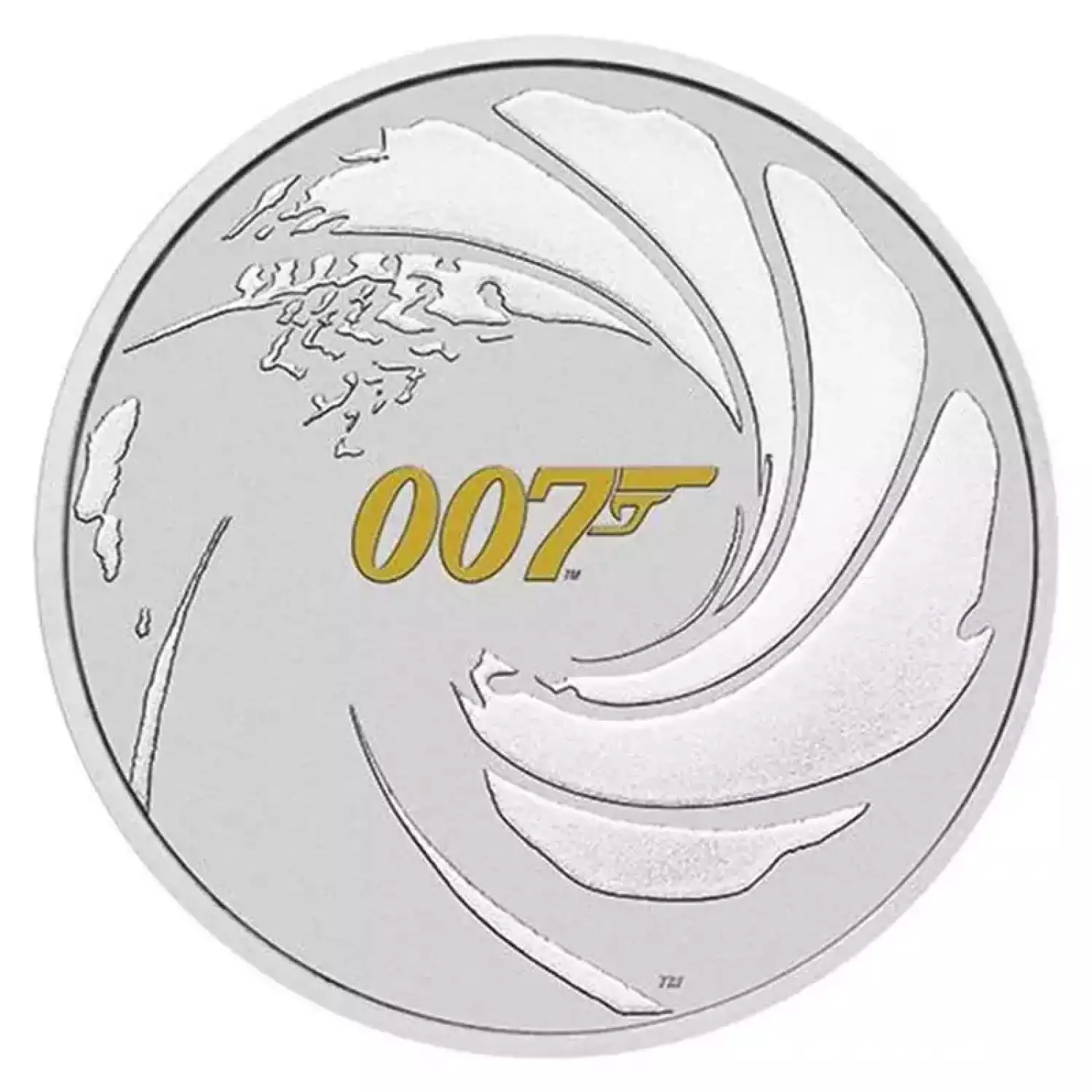 2021 Tuvalu James Bond Colorized 1 oz coin