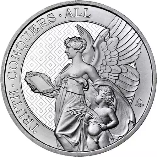 2022 1 oz St. Helena Silver Queen’s Virtues Truth Coin (BU)