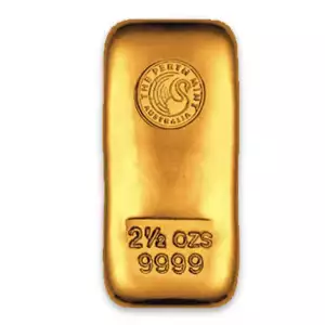 2.5oz Australian Perth Mint gold bar - cast (2)