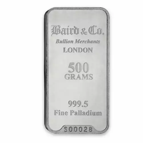 500 g Baird & Co Palladium Minted Bar (2)