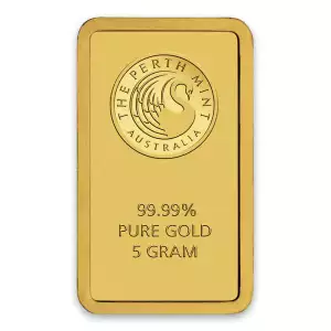 5g Australian Perth Mint gold bar - minted