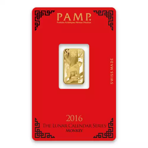5g PAMP Gold Bar - Lunar Monkey (3)