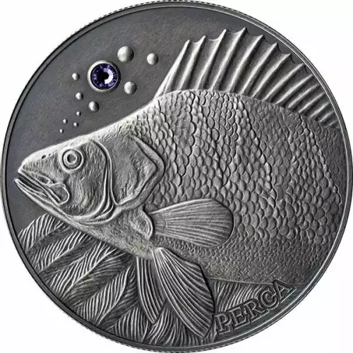 Andorra 2014 10 diners Perch Europe - Atlas of Wildlife Antique finish Silver Coin