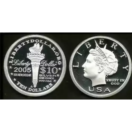 any year 1 oz Liberty Dollars Norfred rounds