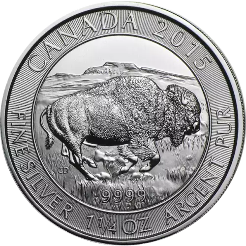 Any Year 1.25 oz Canadian Silver Bison (2)