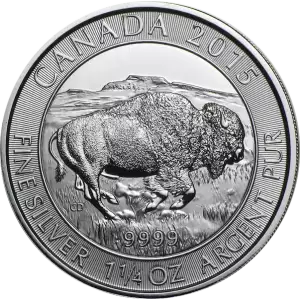Any Year 1.25 oz Canadian Silver Bison (2)