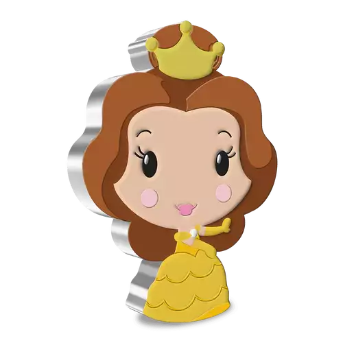 Disney Princess- 2021 1oz Belle Silver Chibi Coin (2)