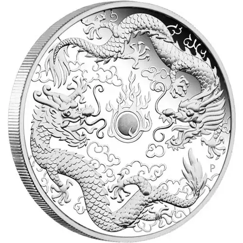 Double Dragon 1 oz proof Perth mint coin